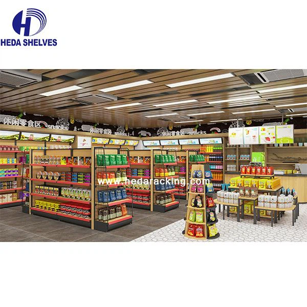 Design do rack de exibição de supermercado